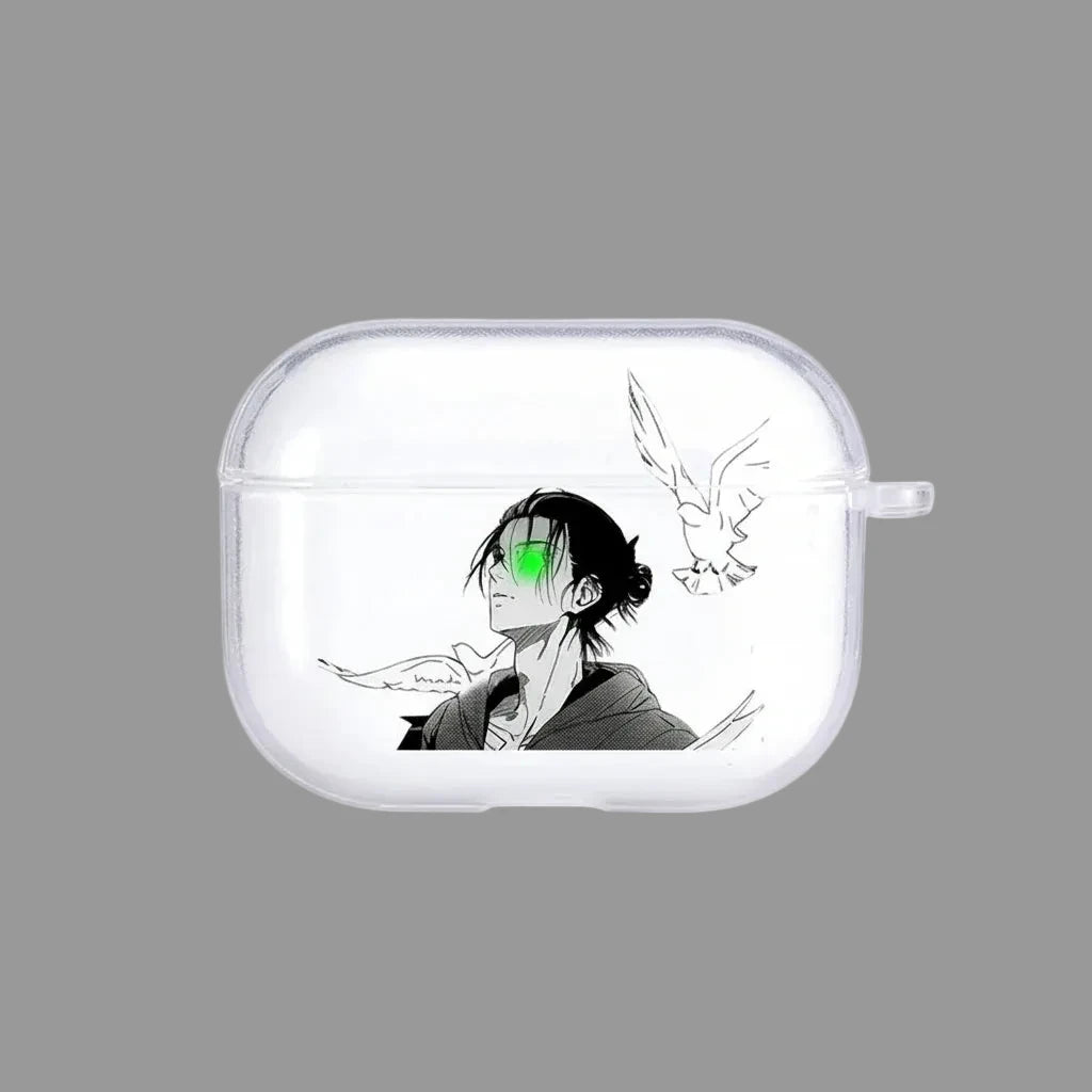 Attack on Titan Transparent Airpods Case